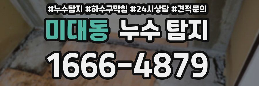 미대동 누수 탐지