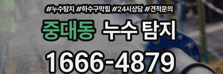 중대동 누수 탐지