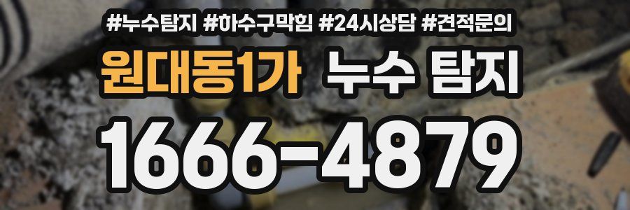 원대동1가 누수 탐지