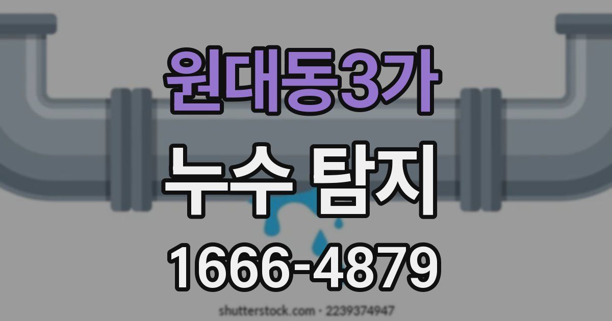원대동3가 누수 탐지