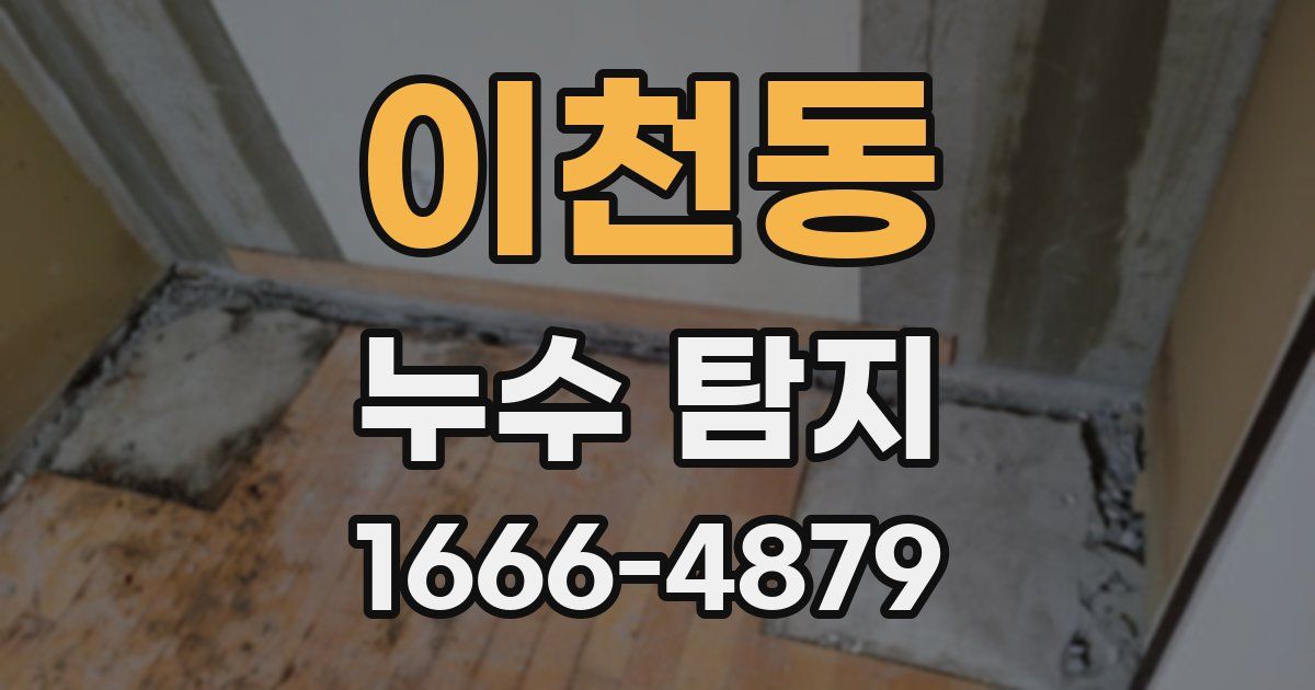 이천동 누수 탐지