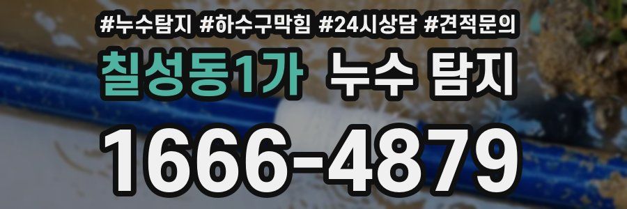 칠성동1가 누수 탐지