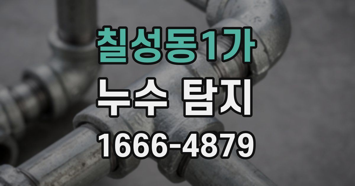 칠성동1가 누수 탐지