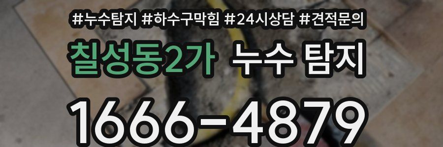 칠성동2가 누수 탐지
