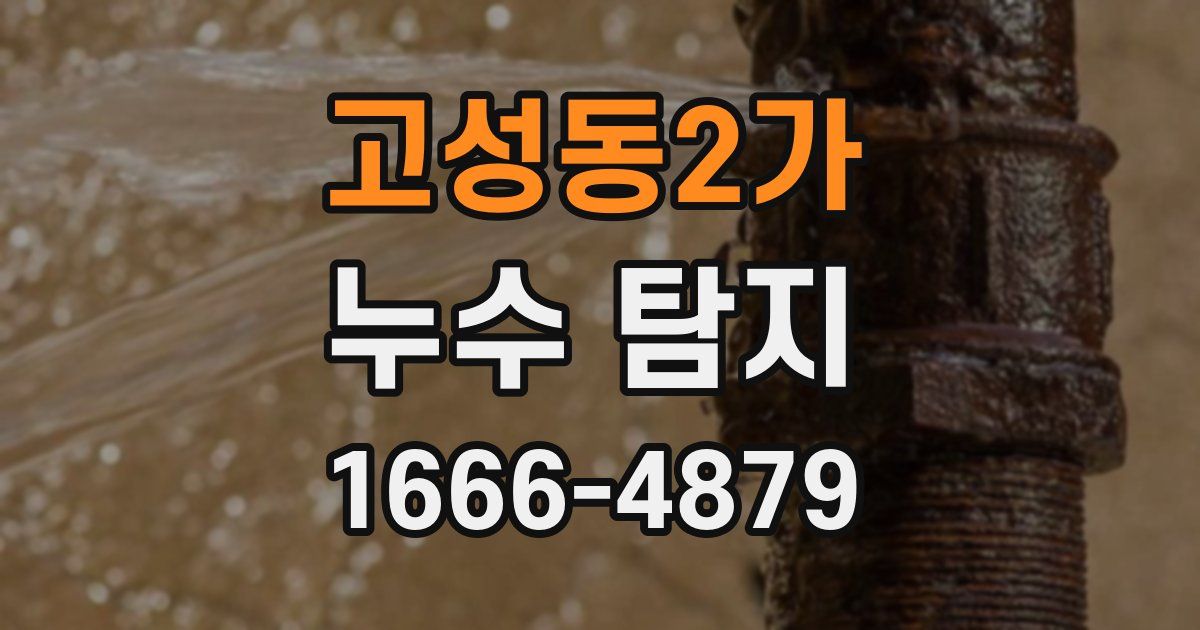 고성동2가 누수 탐지