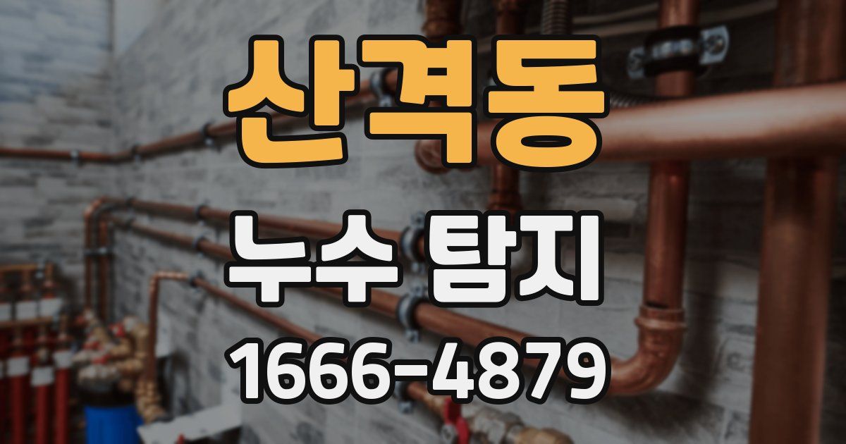 산격동 누수 탐지