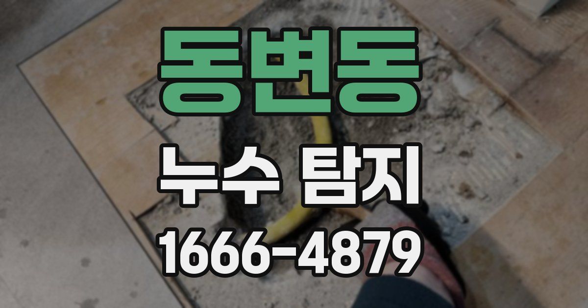 동변동 누수 탐지
