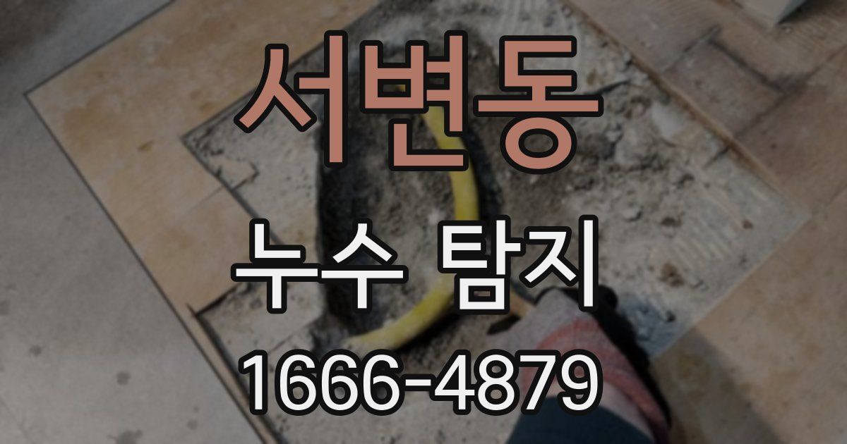 서변동 누수 탐지