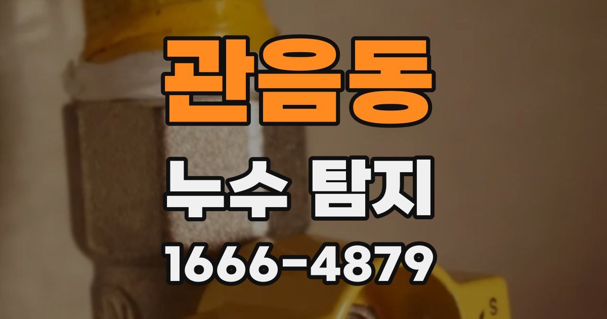 관음동 누수 탐지