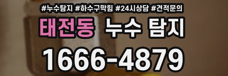 태전동 누수 탐지