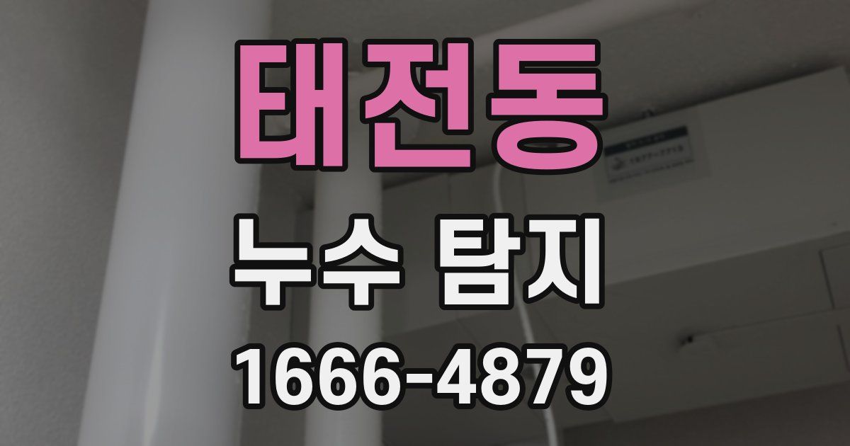 태전동 누수 탐지