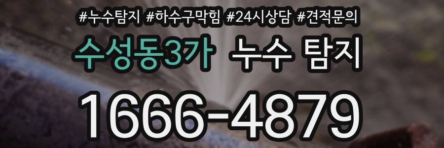 수성동3가 누수 탐지