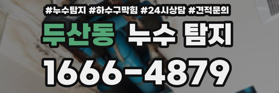 두산동 누수 탐지