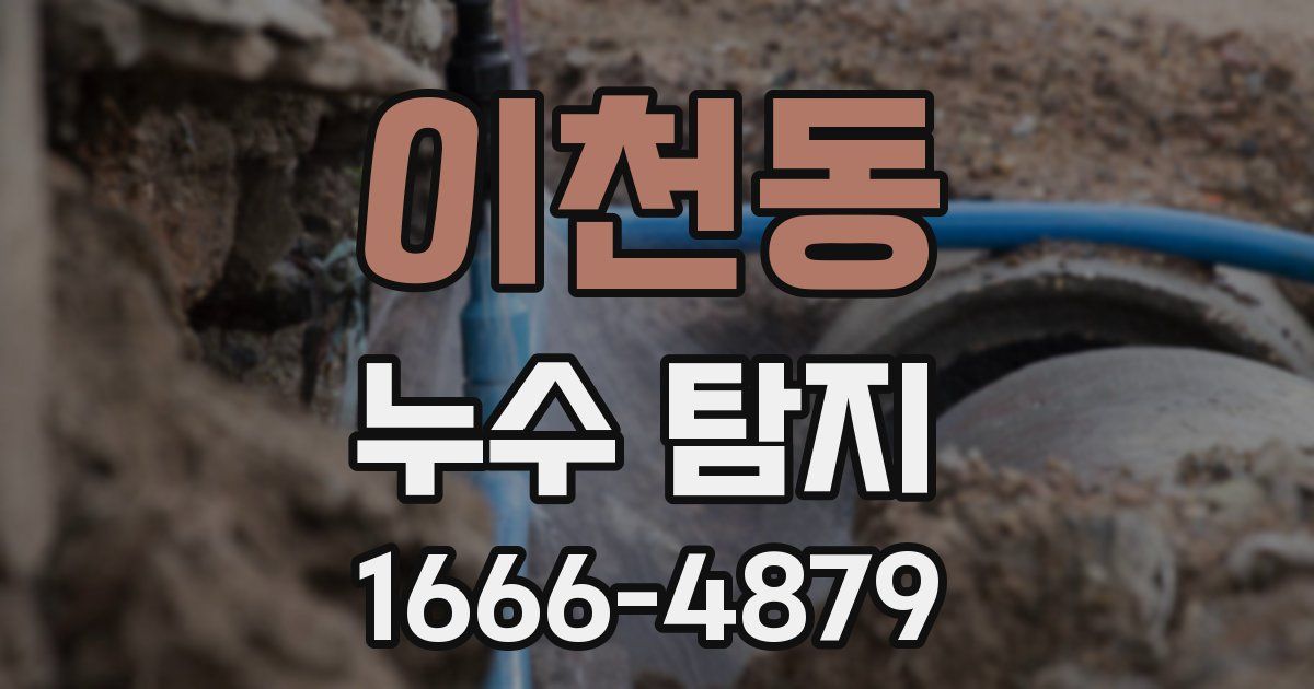 이천동 누수 탐지