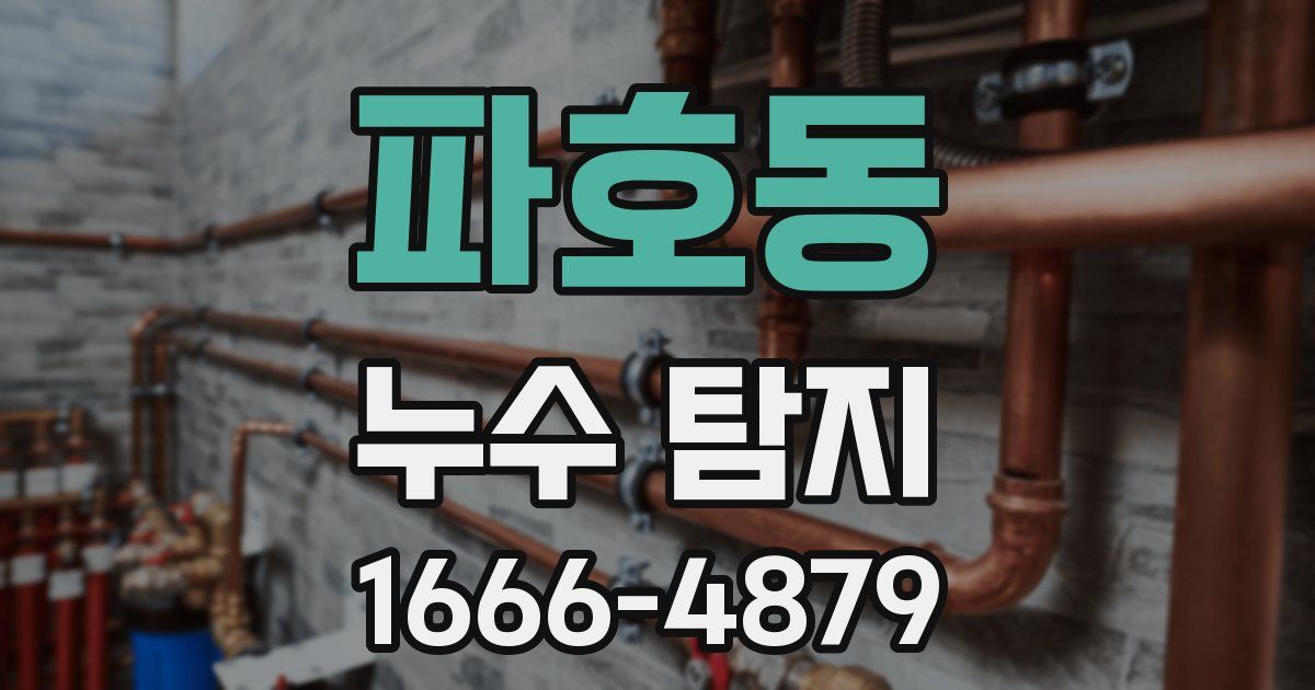 파호동 누수 탐지