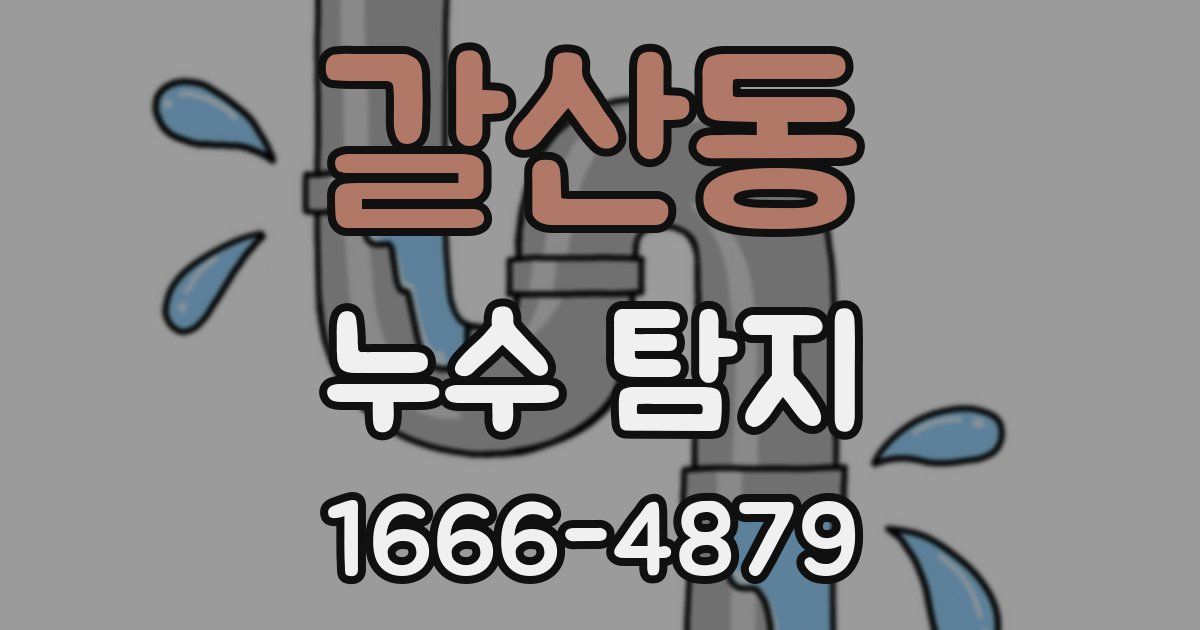 갈산동 누수 탐지