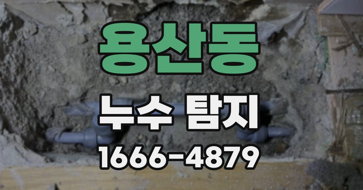 용산동 누수 탐지