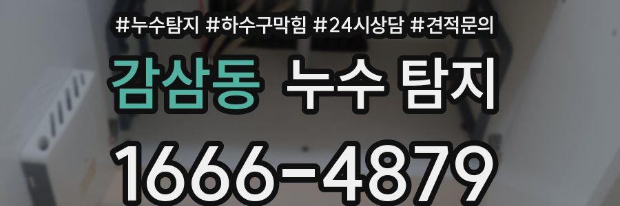 감삼동 누수 탐지