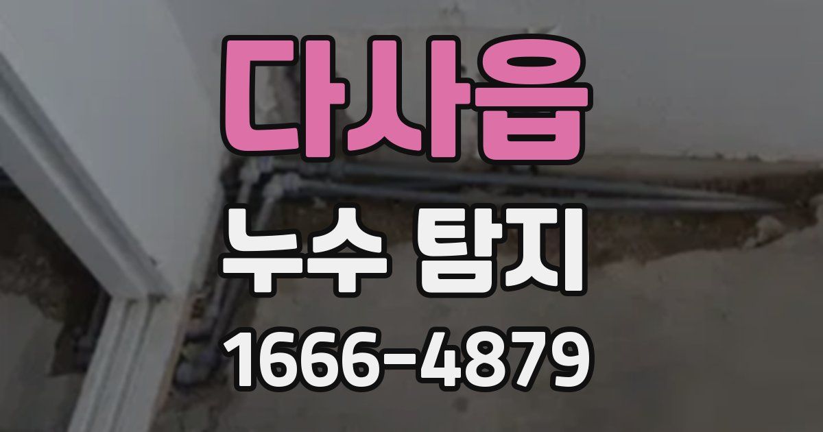 다사읍 누수 탐지