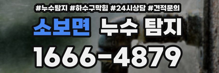 소보면 누수 탐지