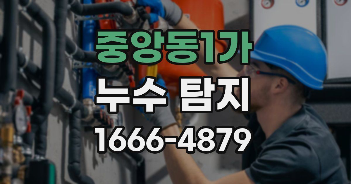 중앙동1가 누수 탐지