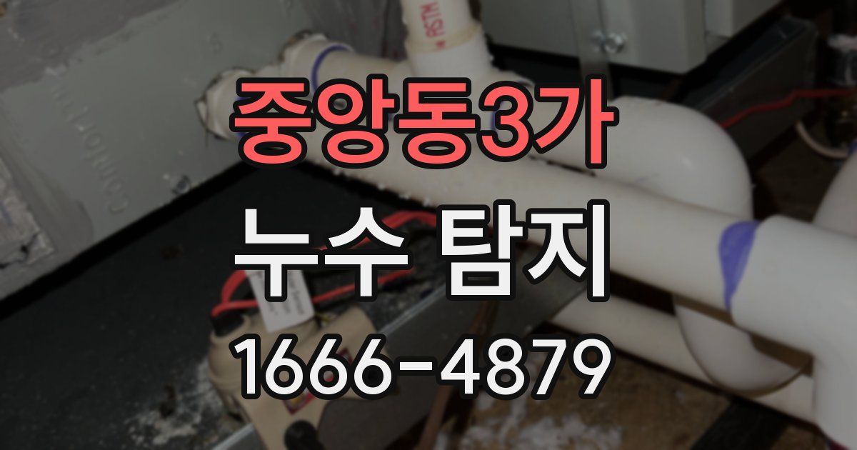 중앙동3가 누수 탐지