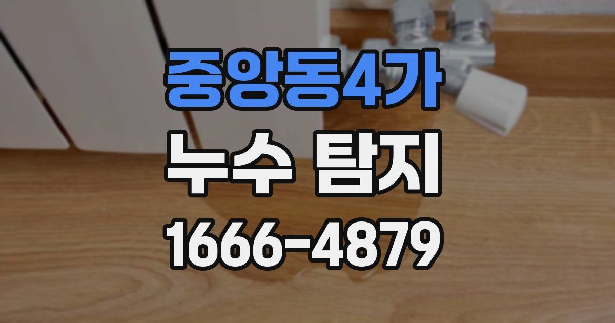 중앙동4가 누수 탐지