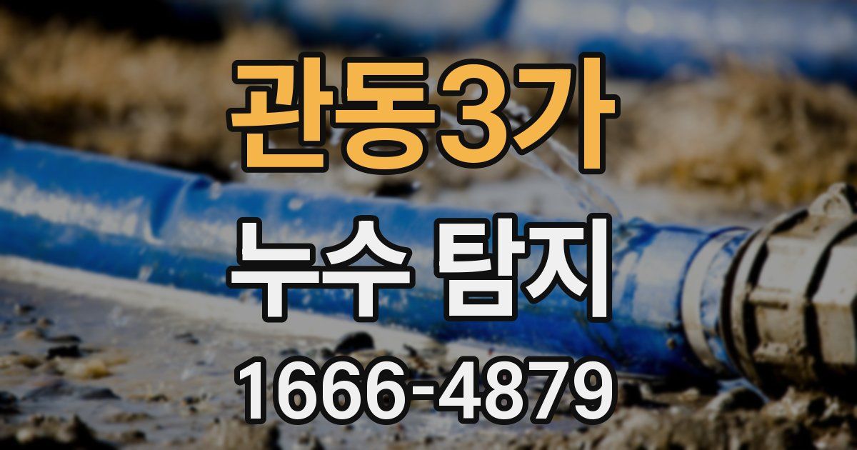 관동3가 누수 탐지