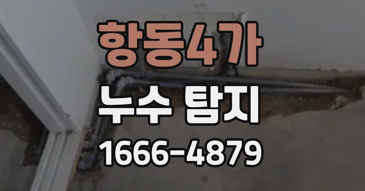 항동4가 누수 탐지