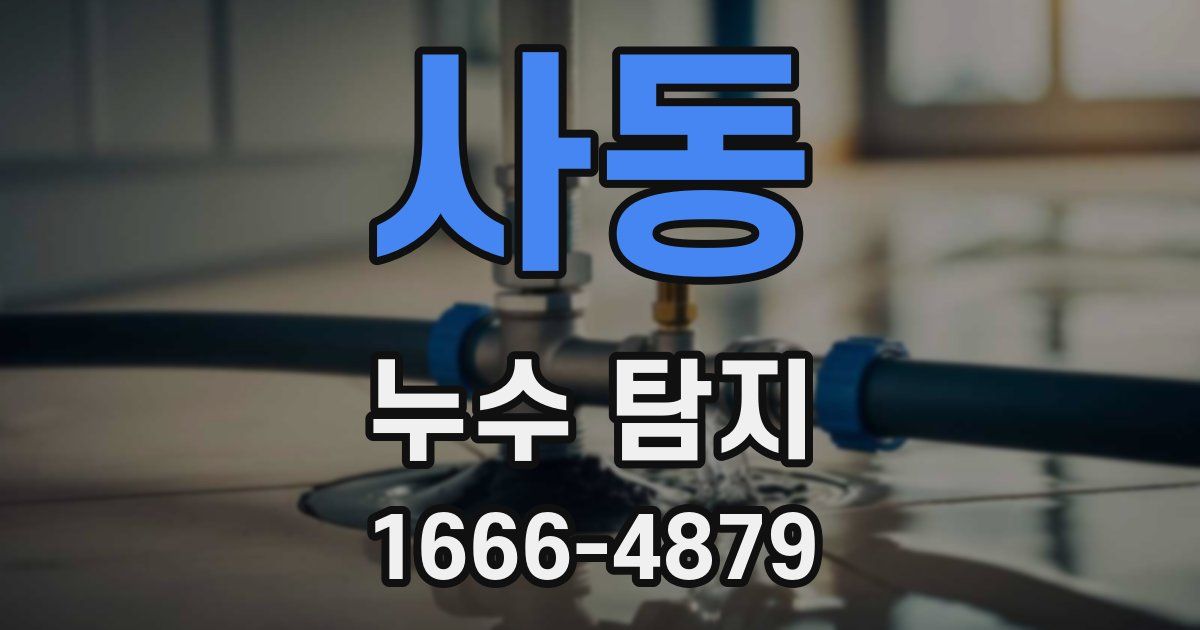 사동 누수 탐지
