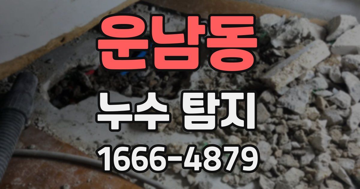 운남동 누수 탐지