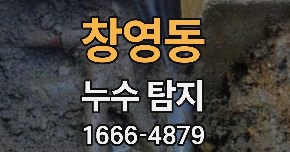 창영동 누수 탐지