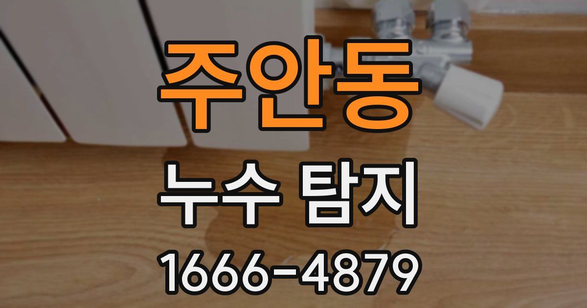 주안동 누수 탐지