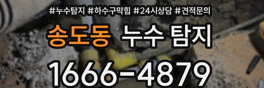 송도동 누수 탐지