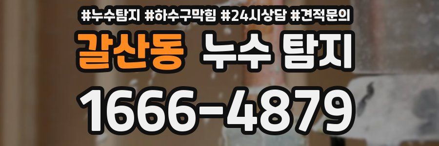 갈산동 누수 탐지