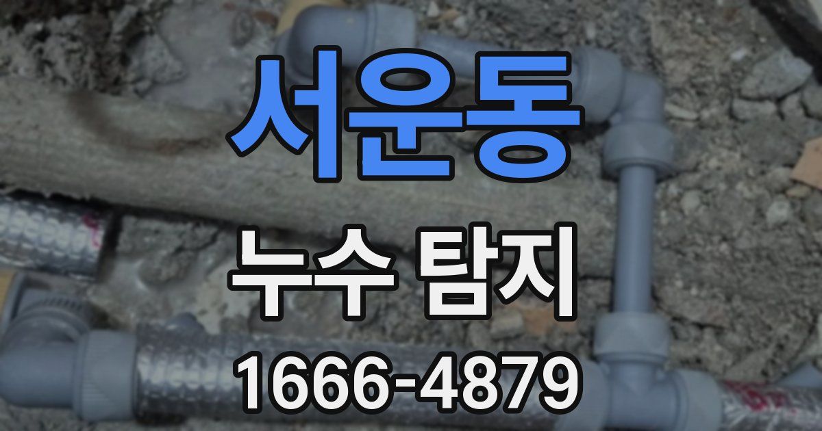 서운동 누수 탐지