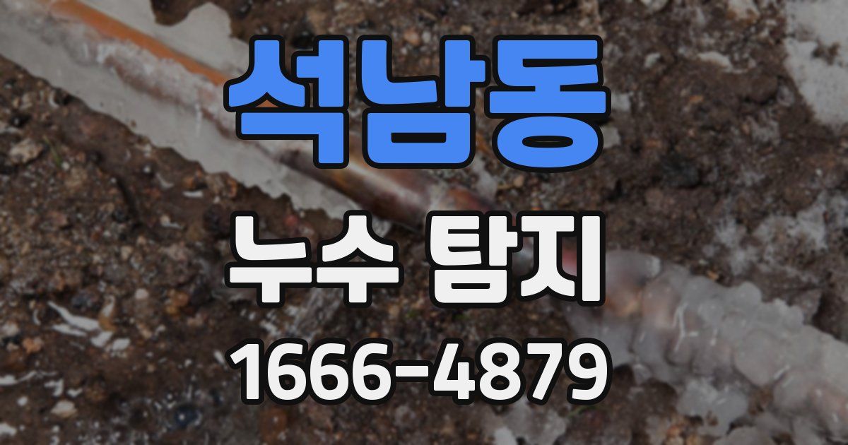 석남동 누수 탐지