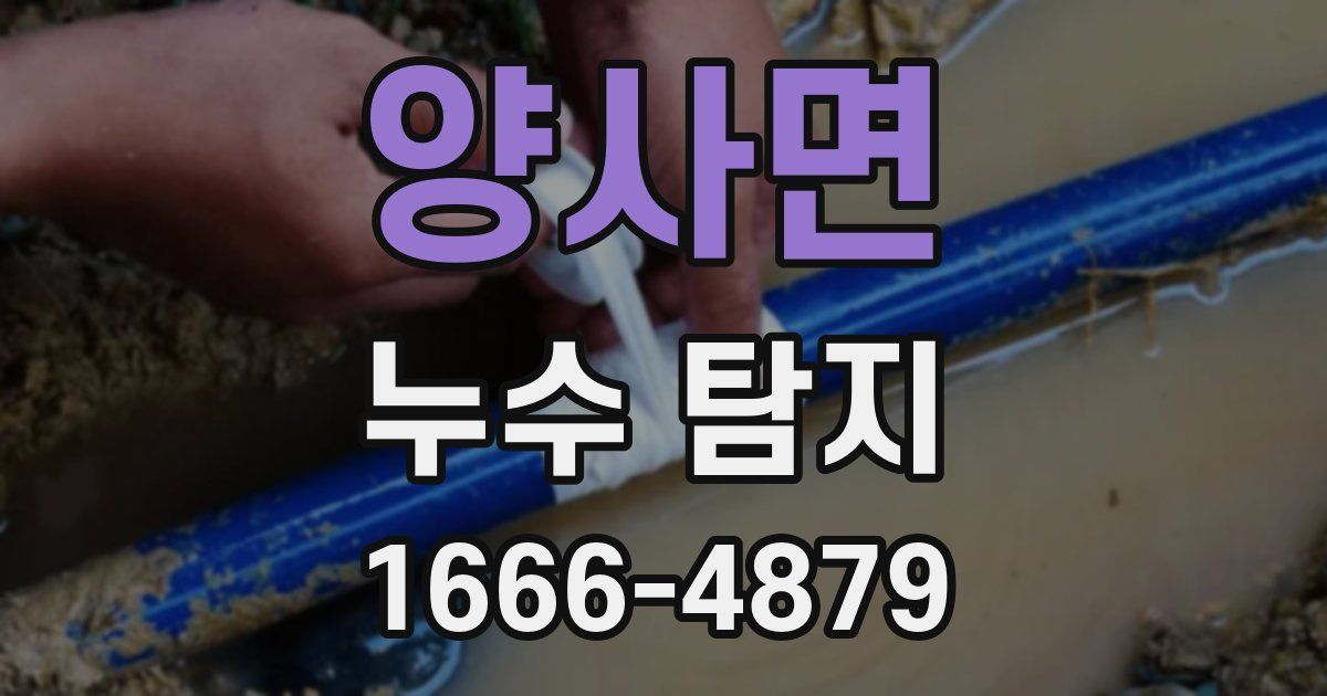양사면 누수 탐지