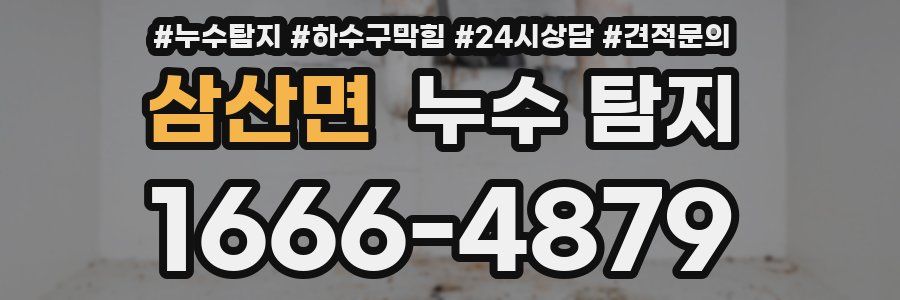 삼산면 누수 탐지