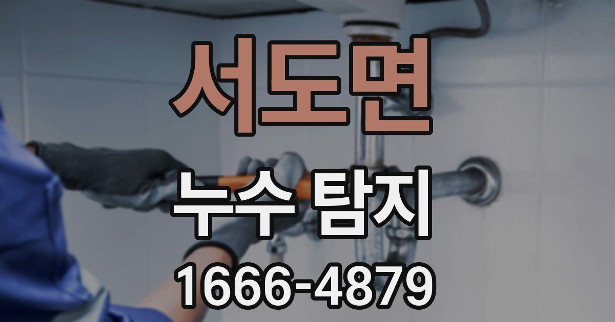 서도면 누수 탐지