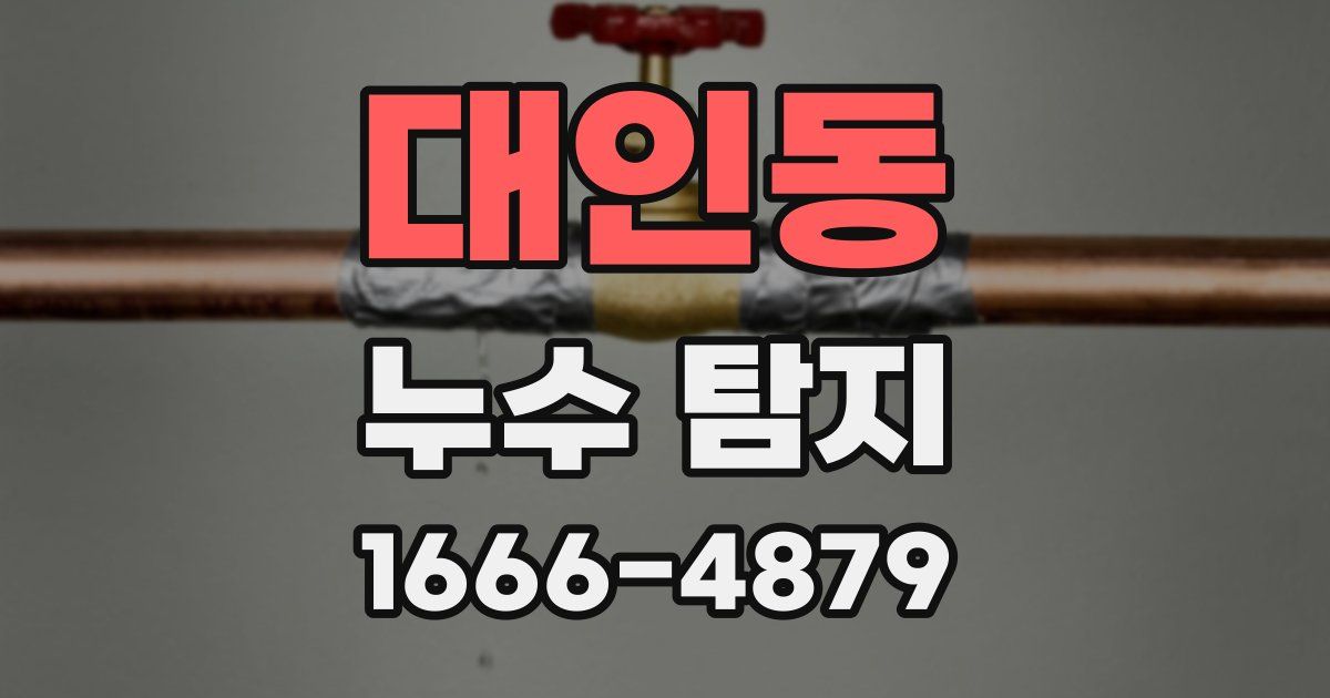 대인동 누수 탐지