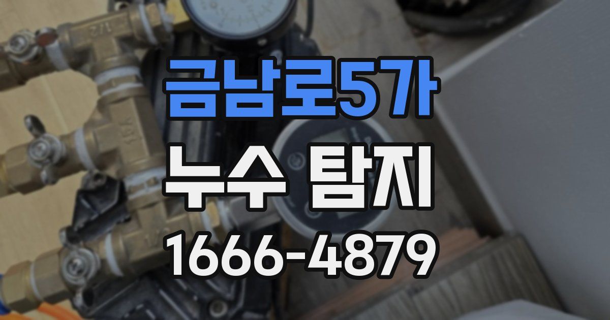 금남로5가 누수 탐지