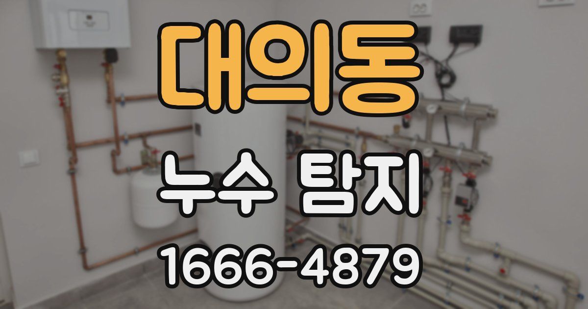 대의동 누수 탐지