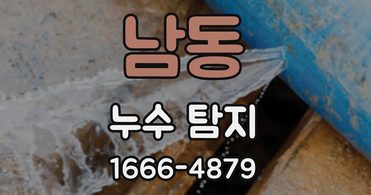 남동 누수 탐지