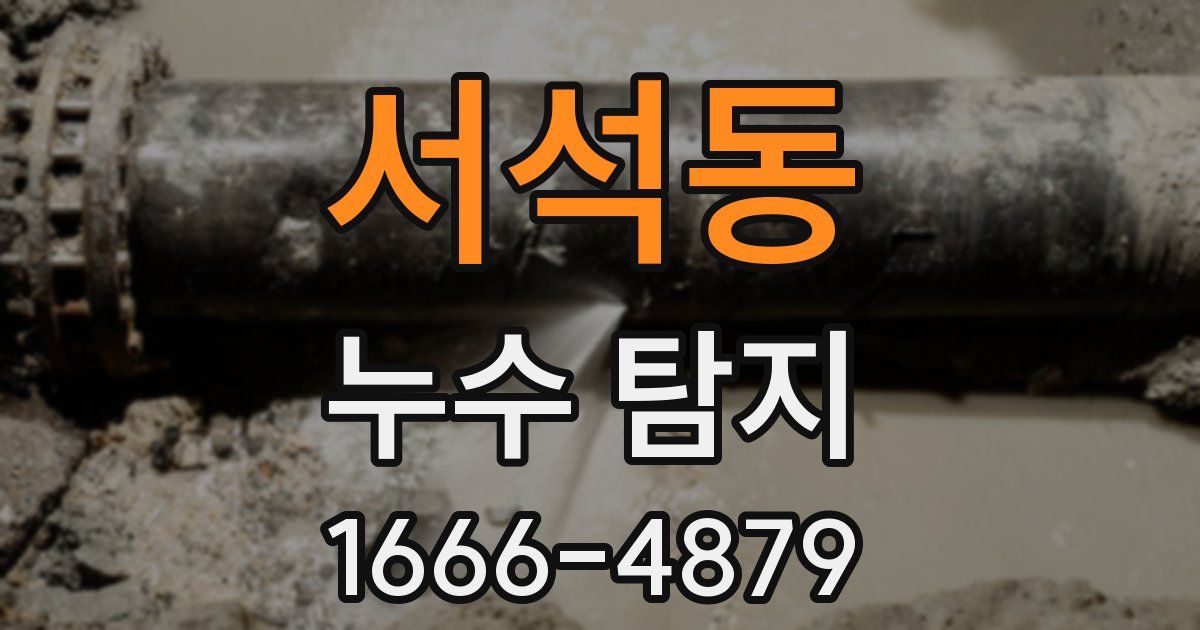 서석동 누수 탐지
