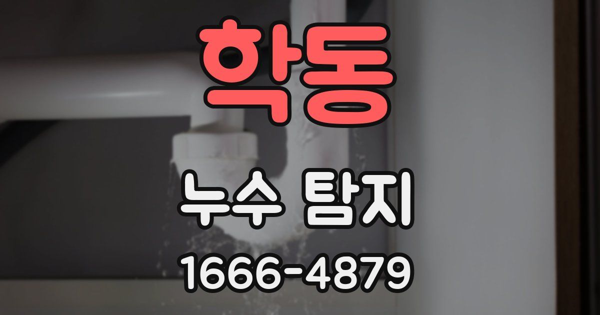 학동 누수 탐지