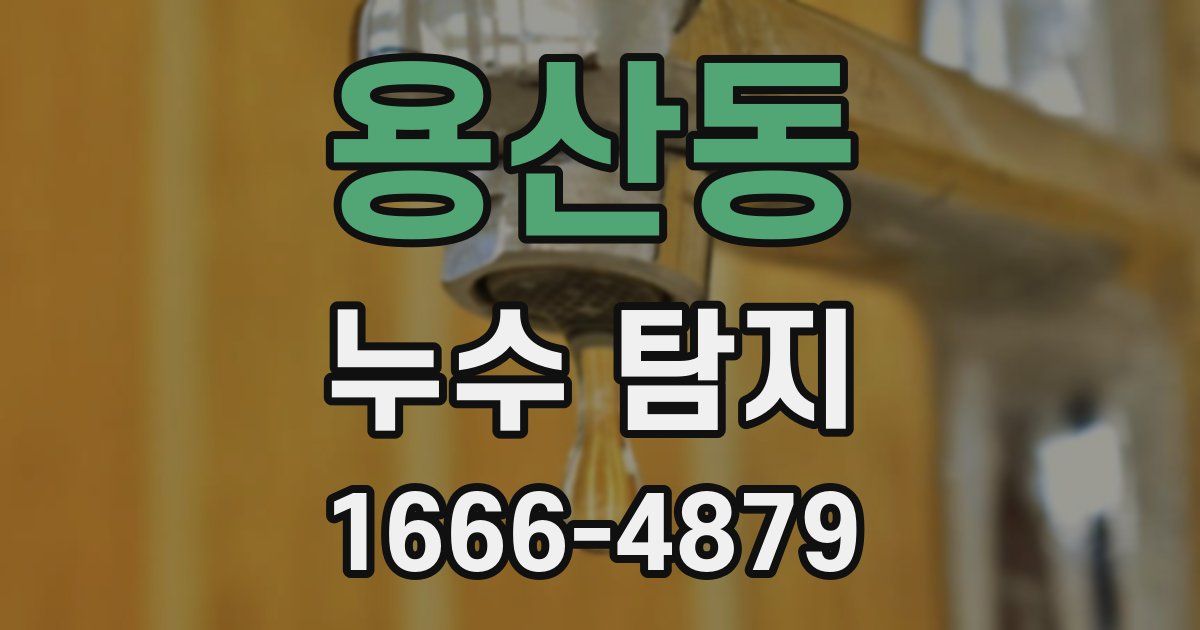 용산동 누수 탐지