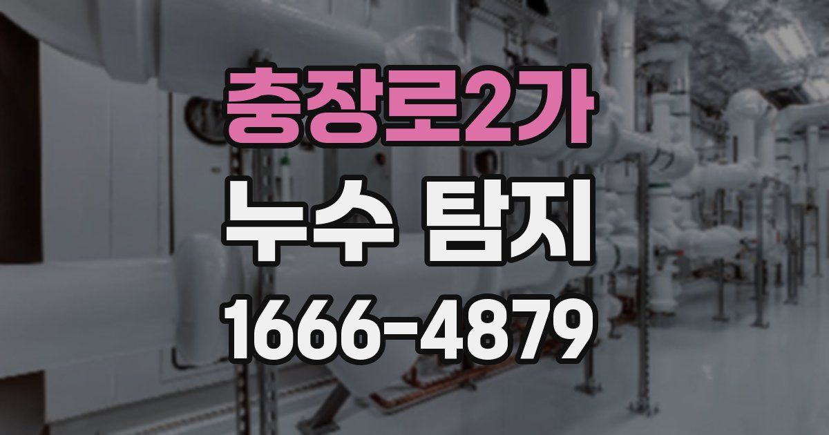 충장로2가 누수 탐지