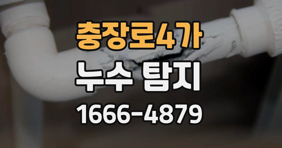충장로4가 누수 탐지