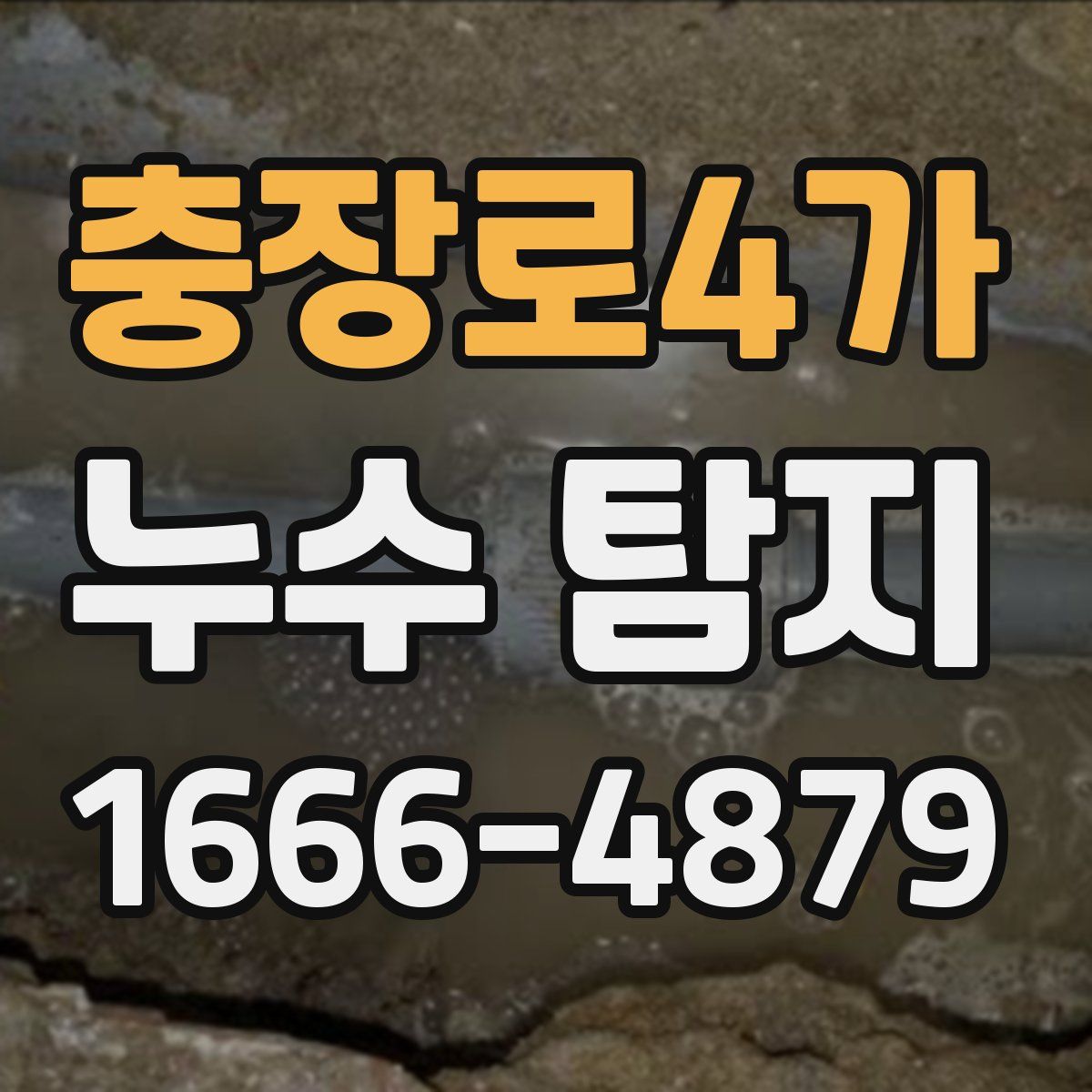 충장로4가 누수 탐지